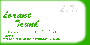 lorant trunk business card